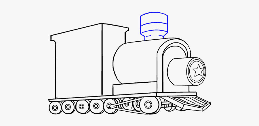 How To Draw A - Train Png Draw, Transparent Clipart