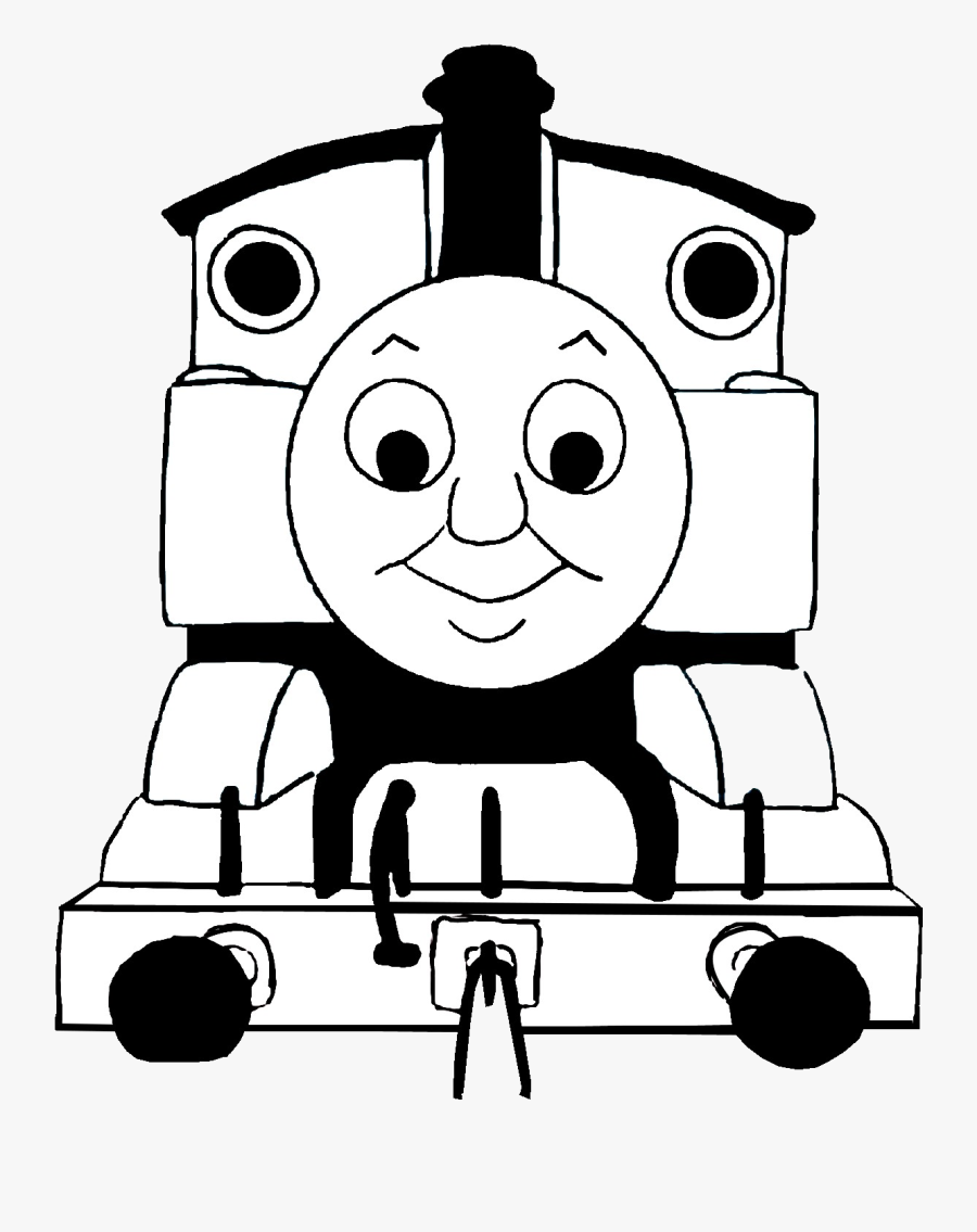 Thomas The Train Black And White Transparent Png - Cute Thomas The Tank Engine, Transparent Clipart