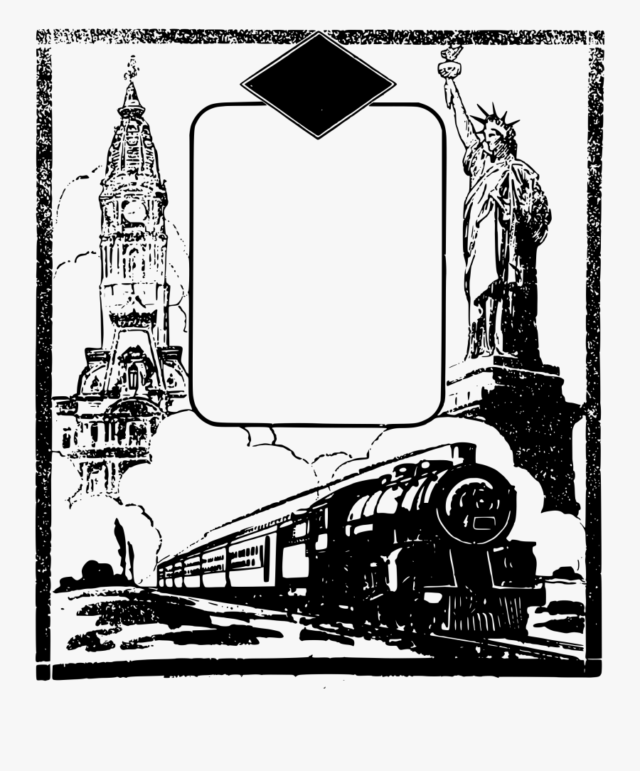 Philly To Ny Train Frame Clip Arts - Train New York Vector, Transparent Clipart