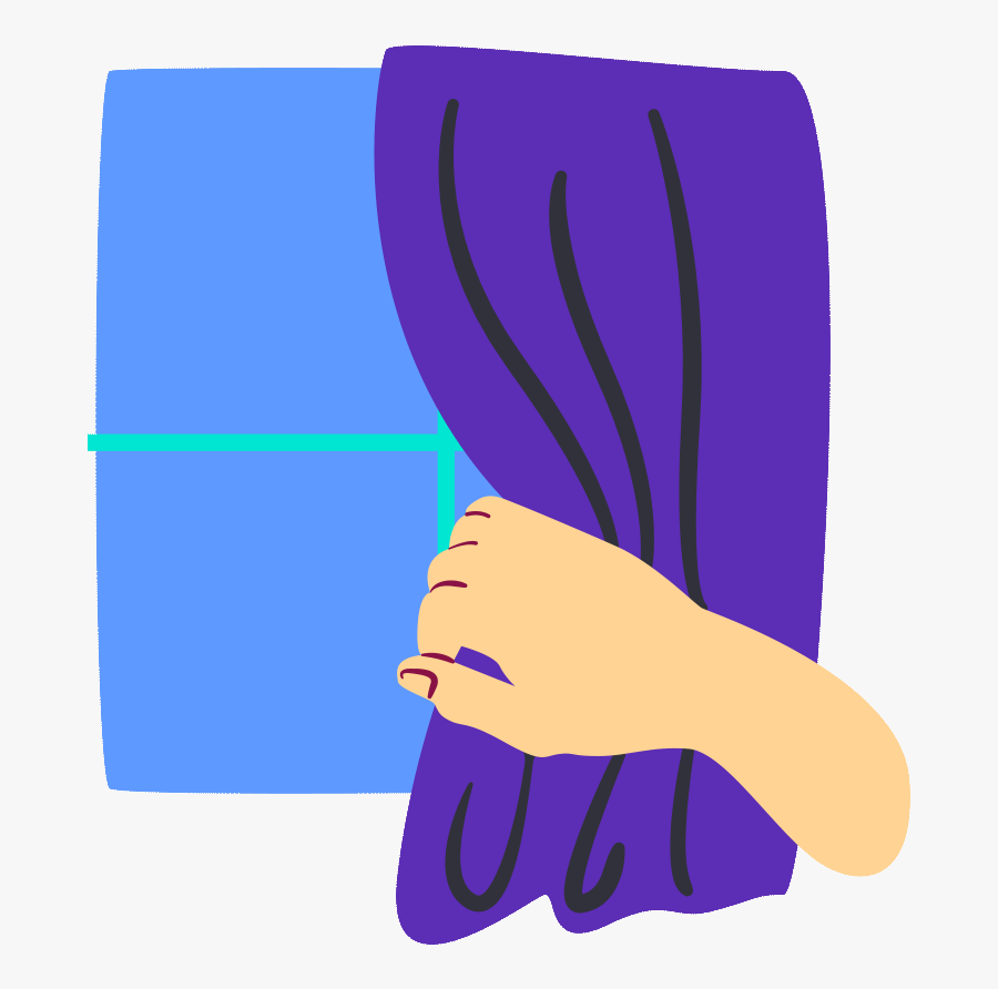 Curtains Illustration, Transparent Clipart