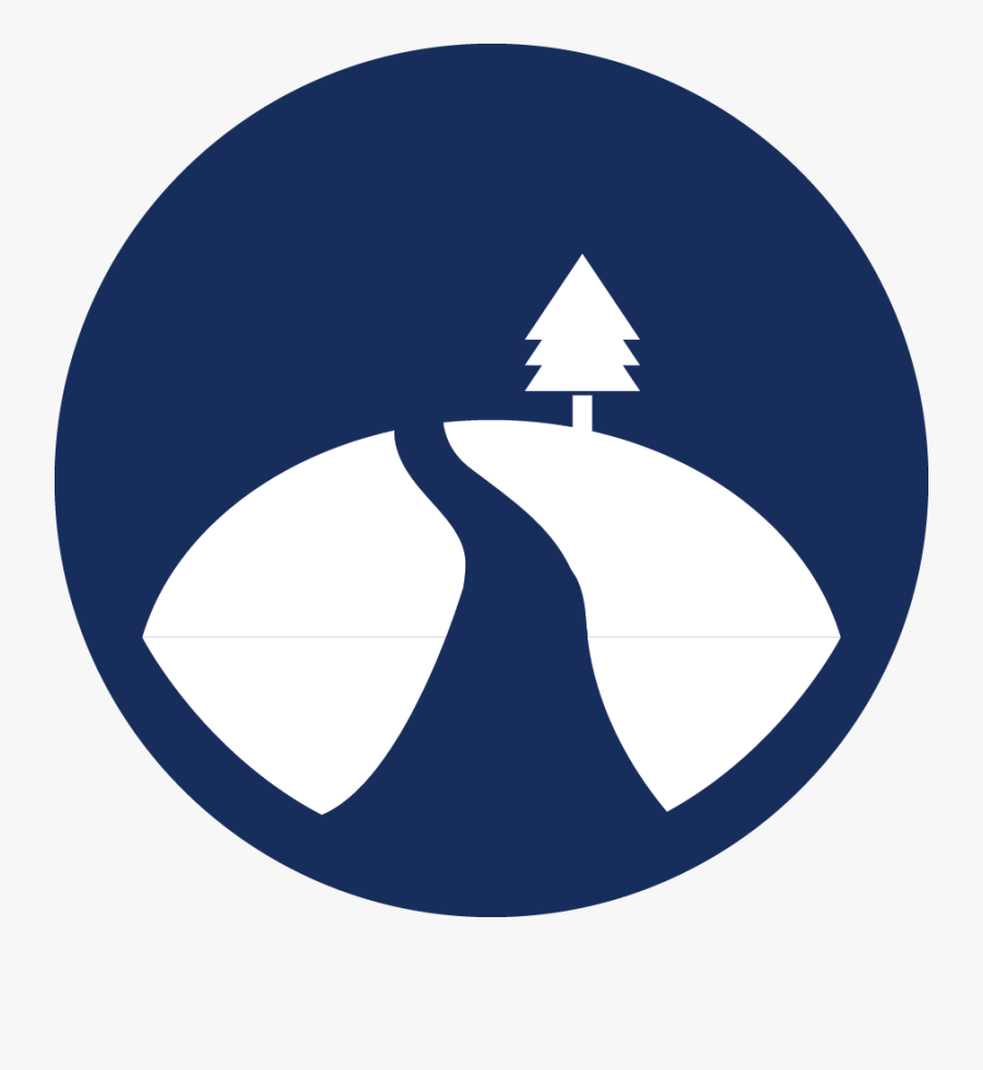 Tree And Road - Circle, Transparent Clipart