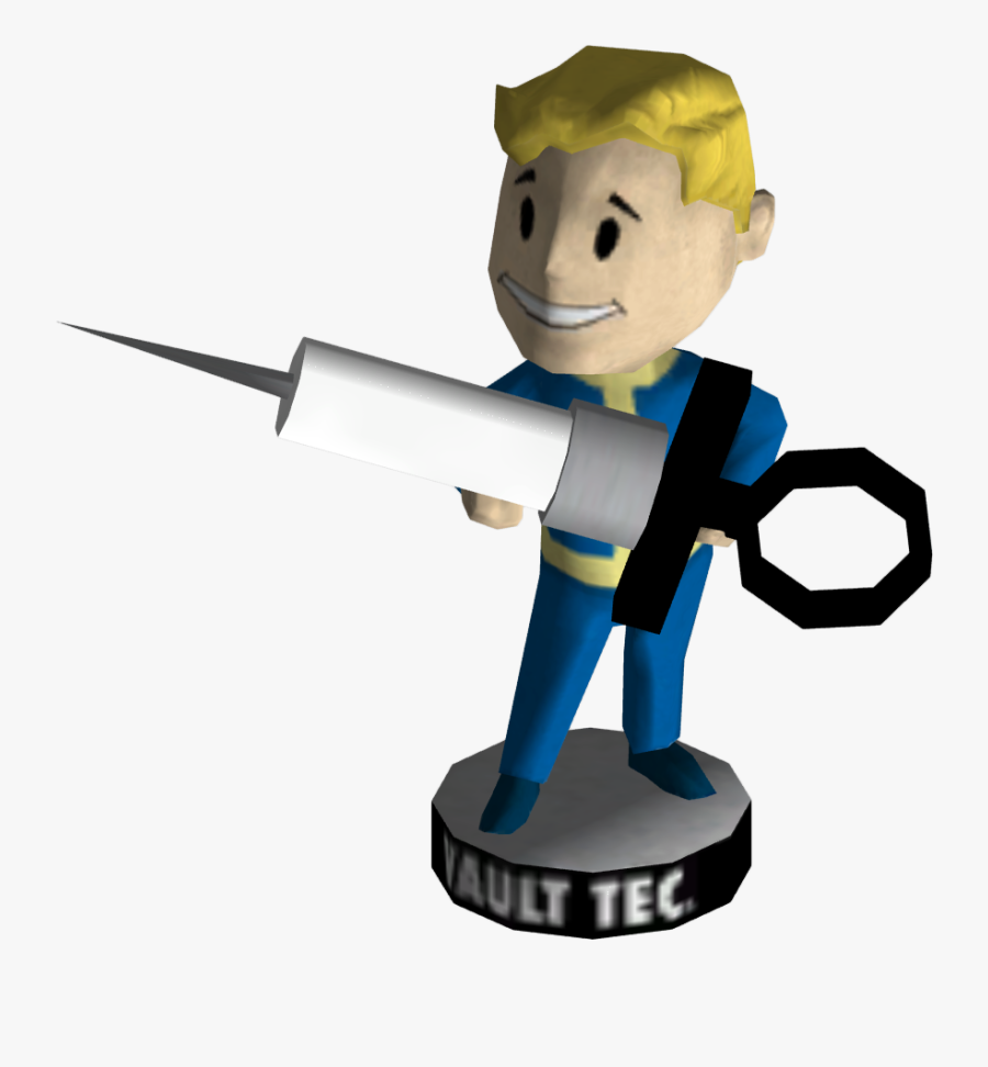 Nukapedia The Vault - Vault Boy Bobblehead Luck, Transparent Clipart