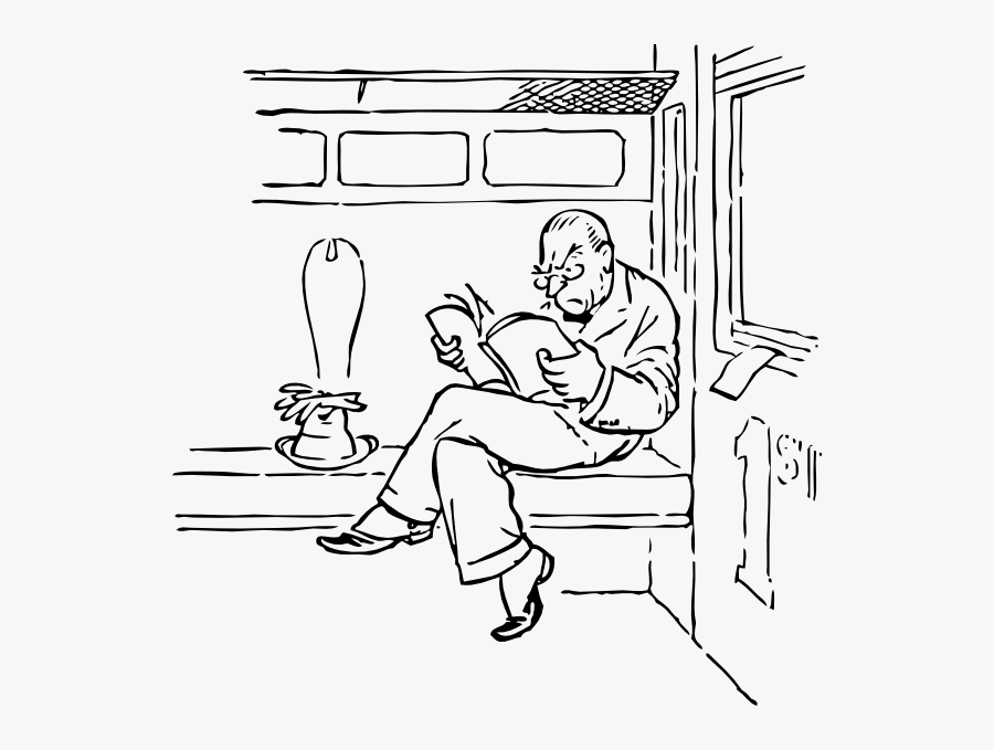 Irritated Man On A Train Svg Clip Arts - Passenger Clipart Black And White, Transparent Clipart