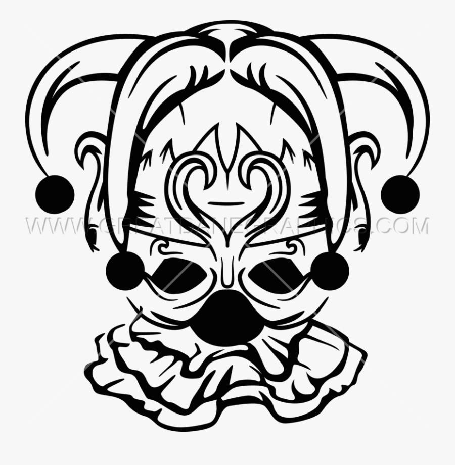 Mardi Gras Clip Art Black And White - Illustration, Transparent Clipart