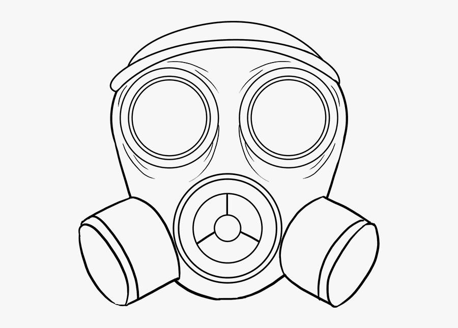 How To Draw A Mask Really Easy - Dibujos De Mascara De Gas, Transparent Clipart