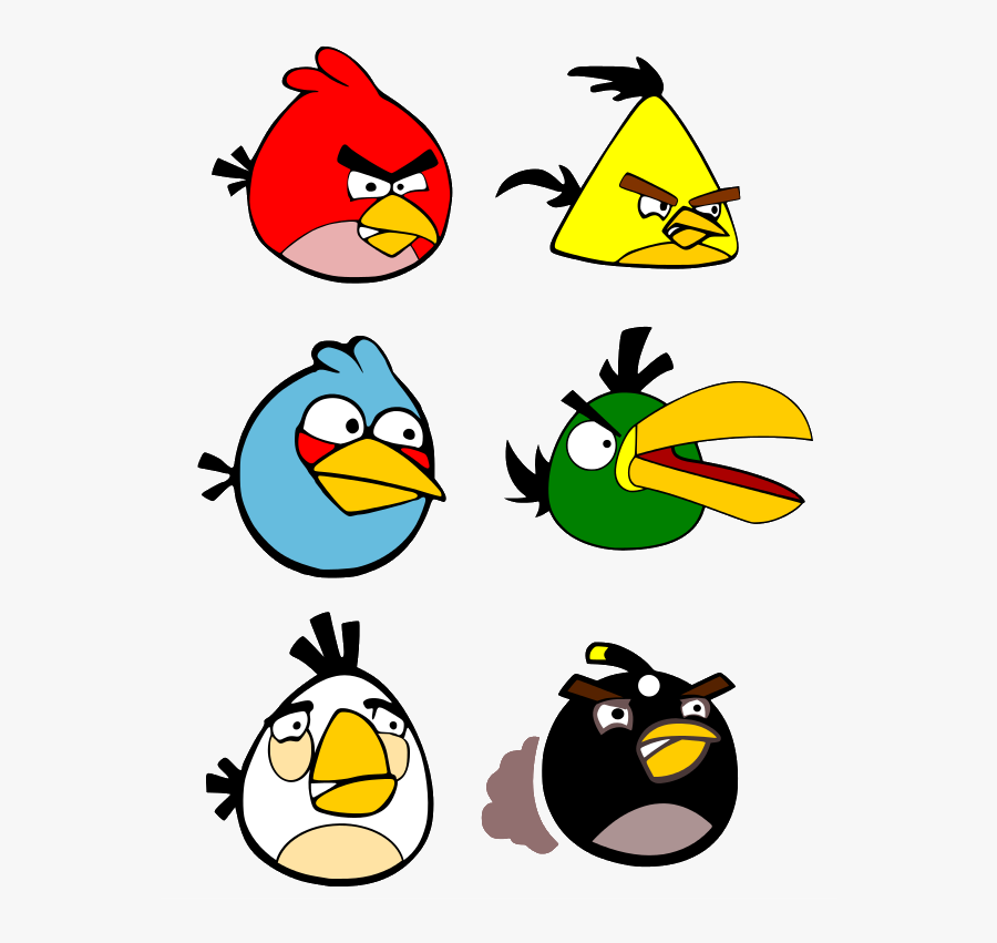 Angry Birds All Characters - Cartoon Characters Angry Birds, Transparent Clipart