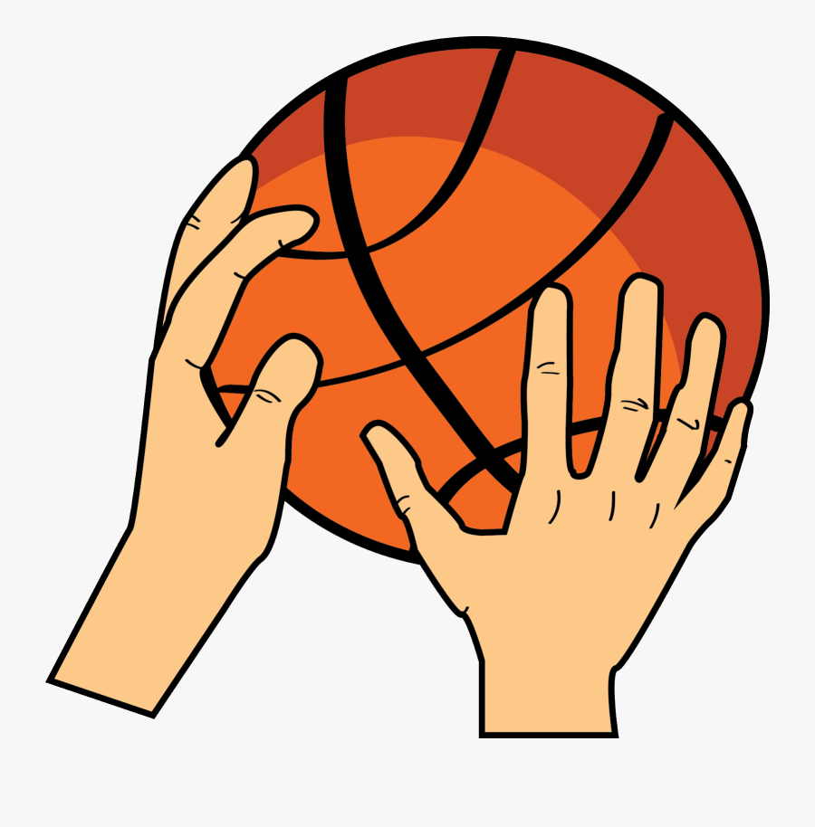 Drawn Amd Basketball - Basketball In Hands Drawing, Transparent Clipart