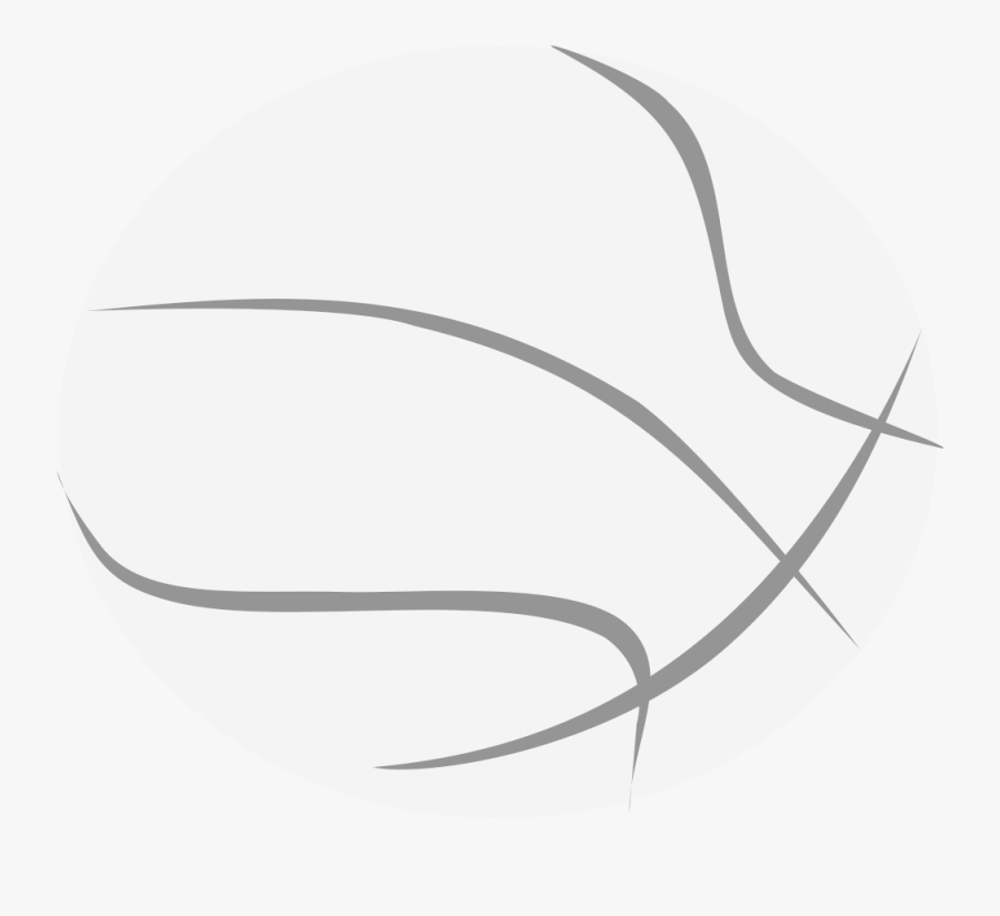 Basket Ball Clip Arts - Black And White Basketball Outline, Transparent Clipart