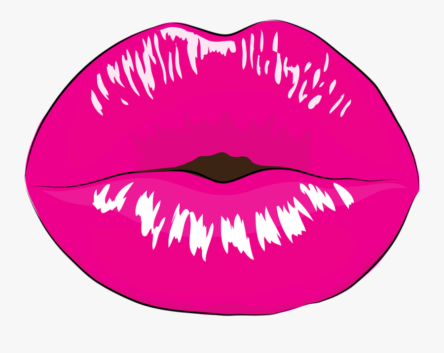 Gloss,smile - Hot Pink Lips Clipart , Free Transparent Clipart - ClipartKey...