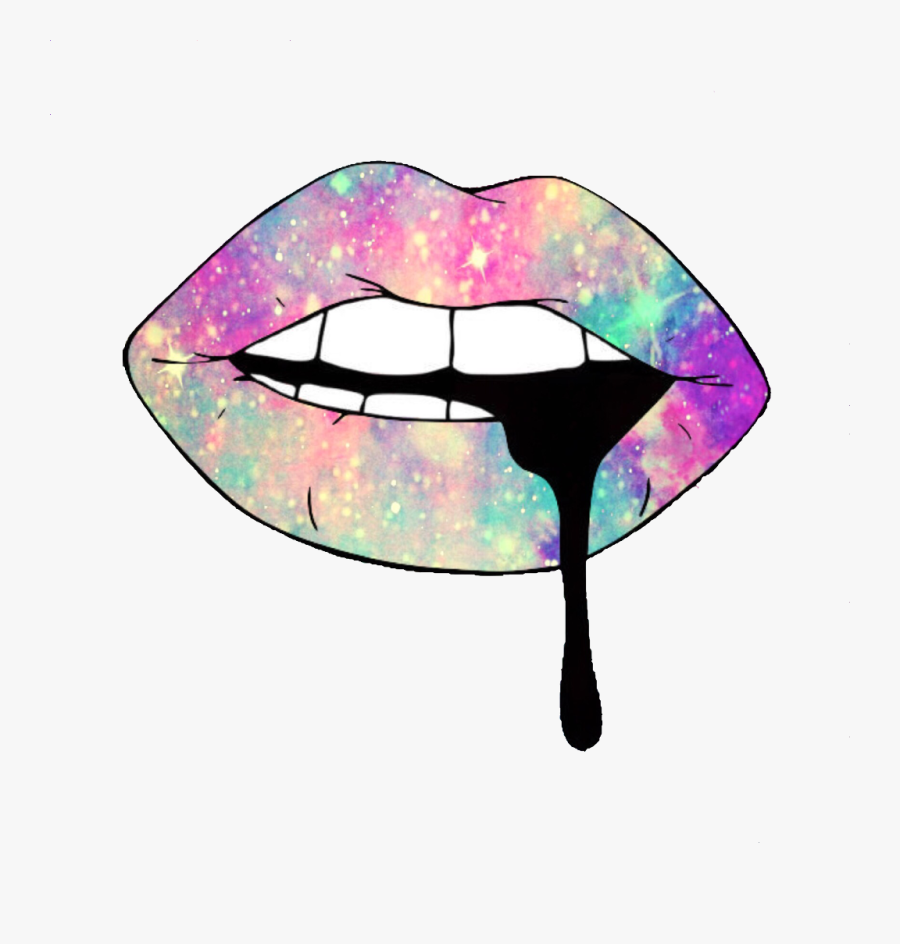 Lipstick Clipart Rainbow - Cute Lips Drawing, Transparent Clipart