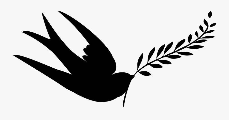 Peace Dove Clipart Leaf Clip Art - Peace Silhouette Png, Transparent Clipart