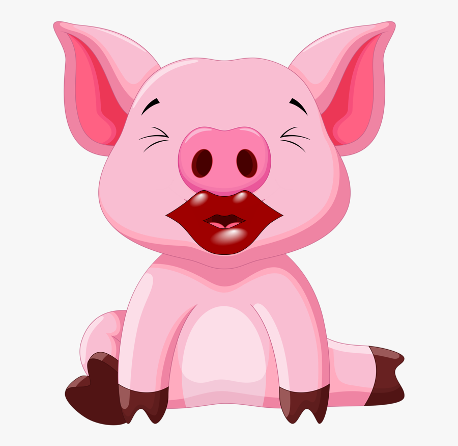 Cute Baby Pig Cartoon, Transparent Clipart