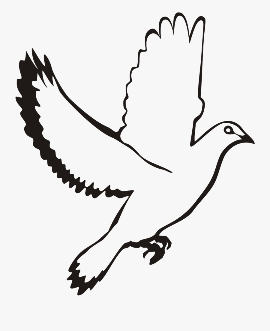 Clip Art Black And - White Doves Vector Png, Transparent Clipart