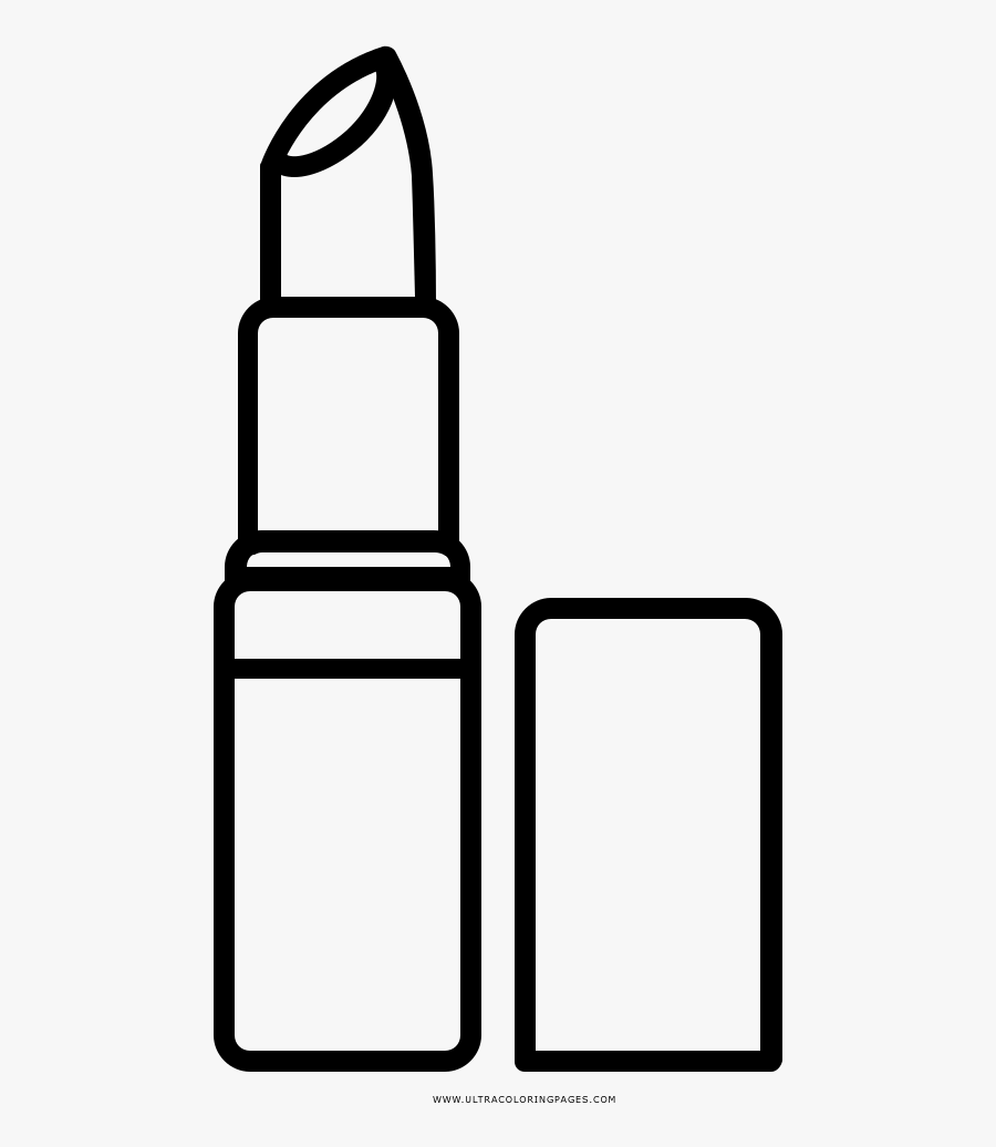 Lipstick Coloring Page - Dibujo De Labial Para Colorear, Transparent Clipart