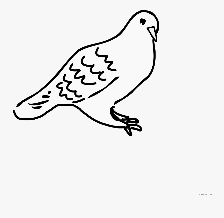 Love Doves Animal Free Black White Clipart Images Clipartblack - Sitting Dove Black And White Clipart, Transparent Clipart