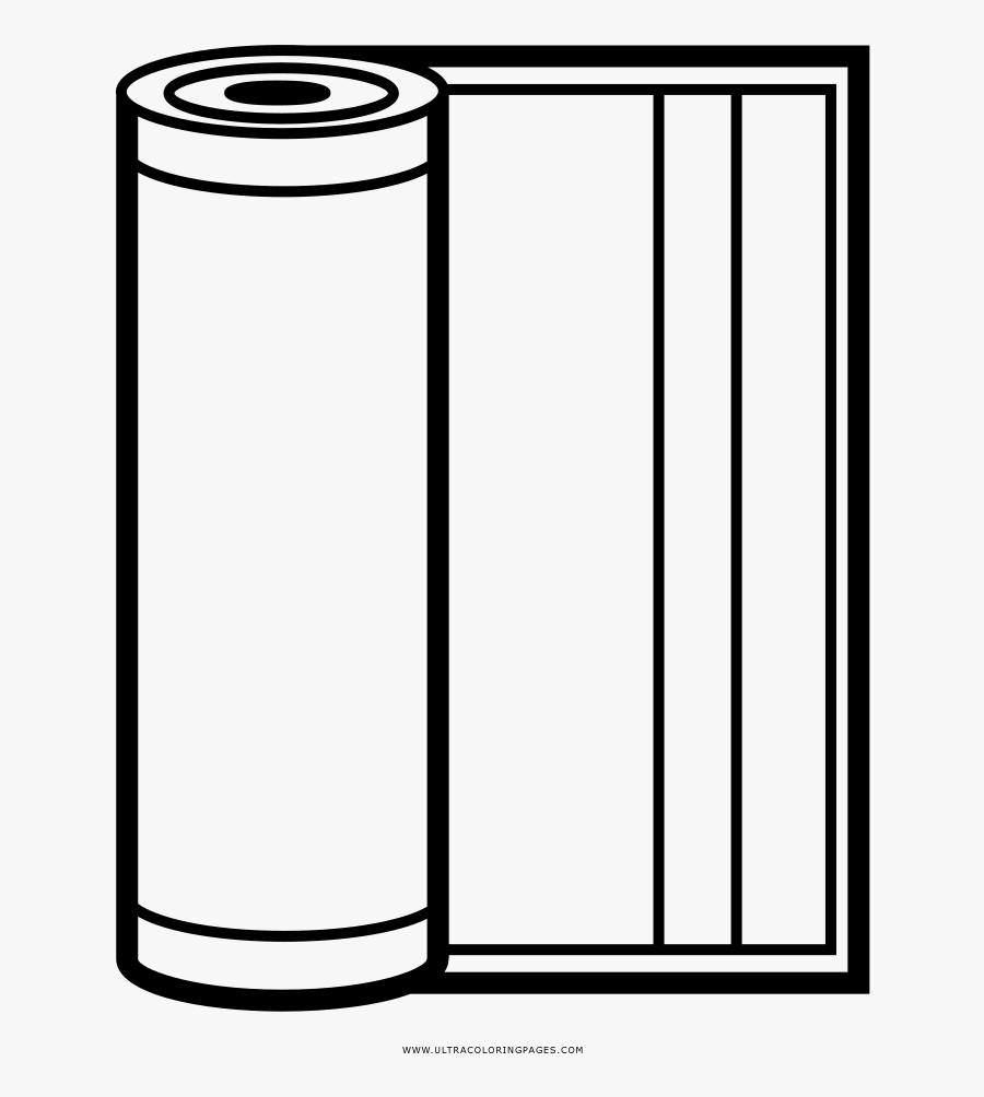 Rolled Up Towel Coloring Page, Transparent Clipart