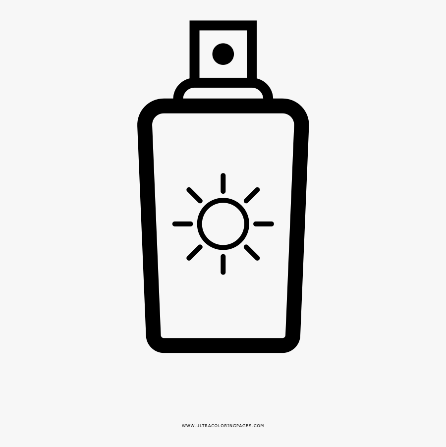 Sunscreen Coloring Page , Free Transparent Clipart - ClipartKey