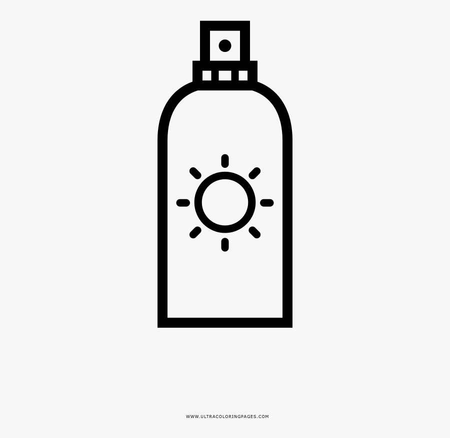 Sunscreen Coloring Page - Coloring Pictures Of Sunscreen, Transparent Clipart