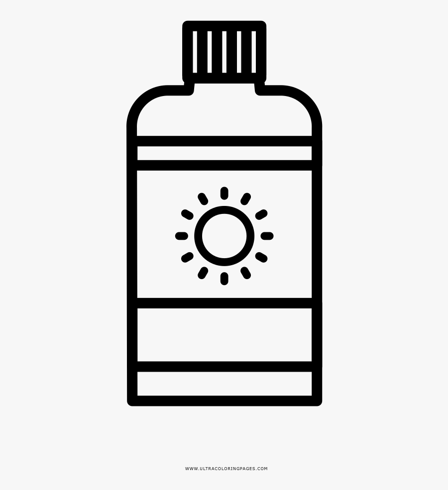 Sunscreen Coloring Page Cartoon Holiday Home Free Transparent Clipart Clipartkey