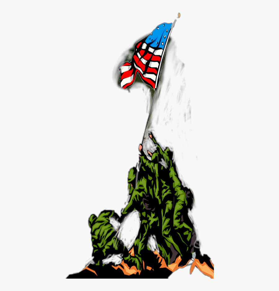 Ftestickers Soldiers Flag Veteransday Freetoedit - Illustration, Transparent Clipart