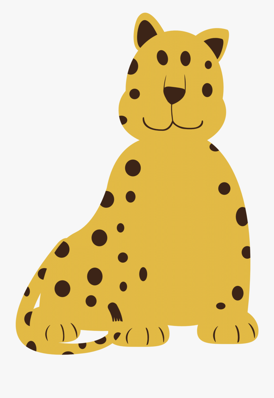 Leopard Clip Art - Animales Tiernos En Caricatura, Transparent Clipart