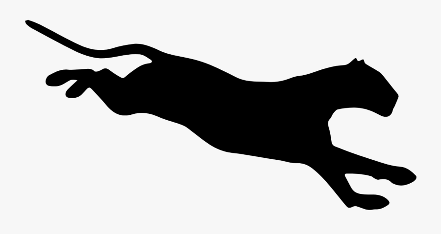 Silhouette Leopard Png Clipart , Png Download - Tiger Jumping Silhouette, Transparent Clipart