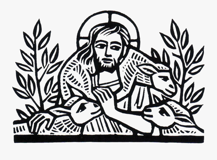 Transparent Jim Morrison Png - Jesus Good Shepherd Black And White, Transparent Clipart