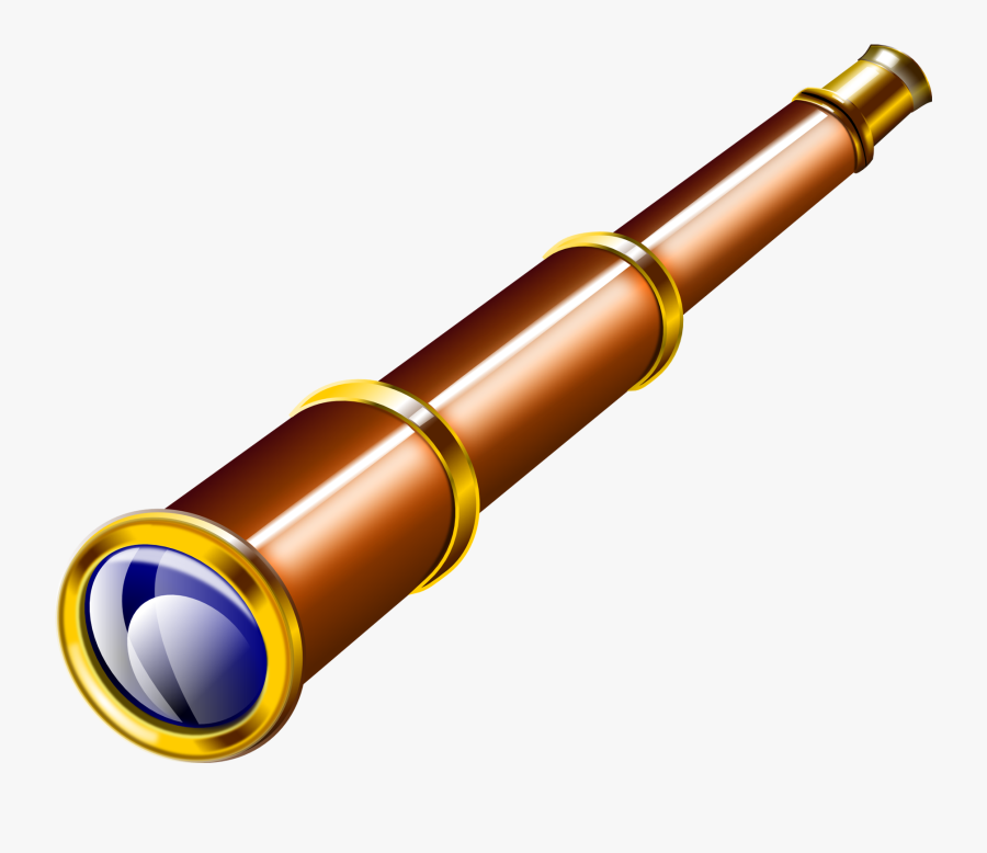 Telescope - Spyglass Clipart, Transparent Clipart