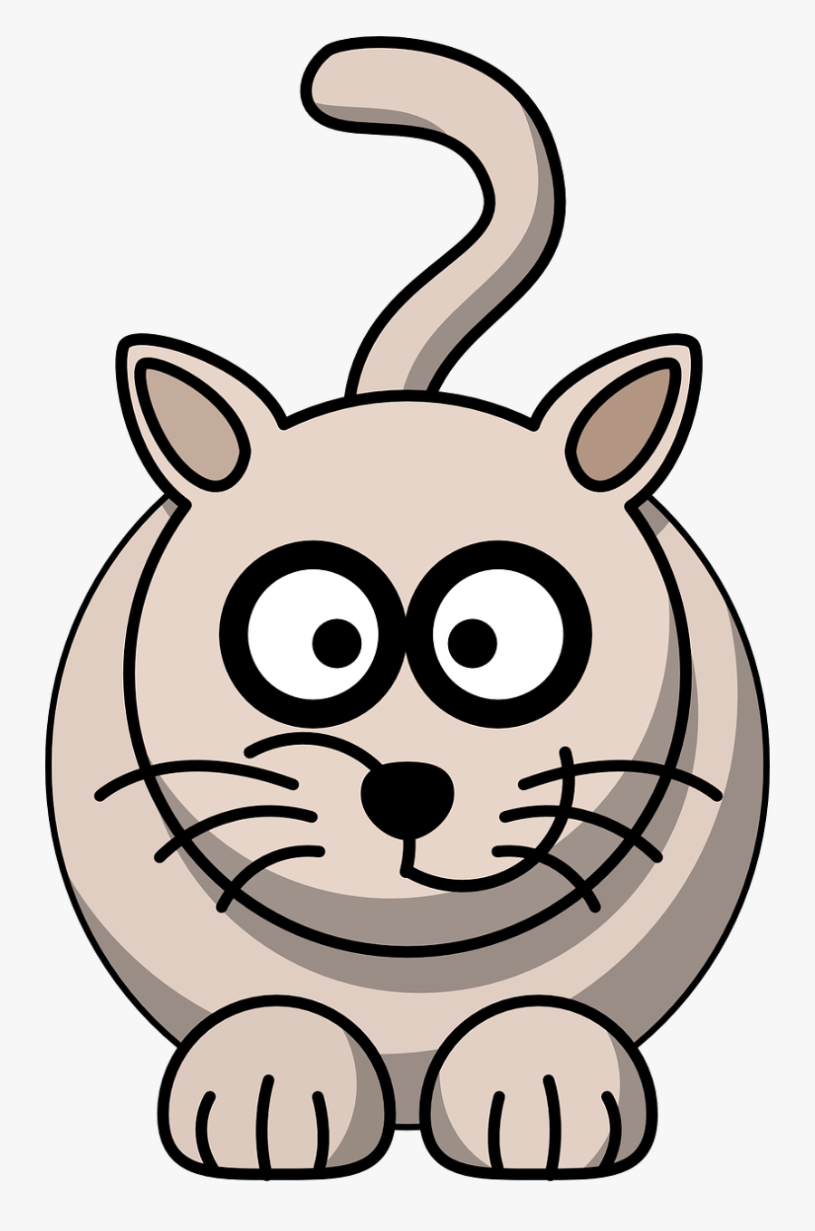 Cartoon Leopard - Cat Looking Left Clipart, Transparent Clipart