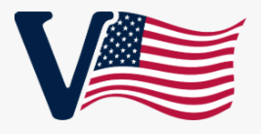Veterans Prime - Man Standing In Front Of American Flag, Transparent Clipart