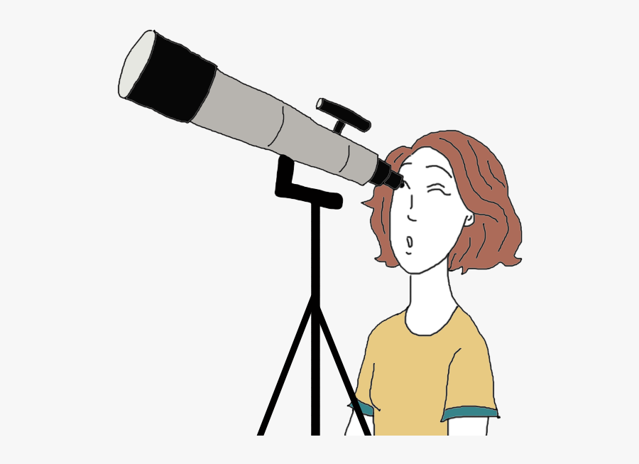Telescope - Someone Looking Through A Telescope, Transparent Clipart
