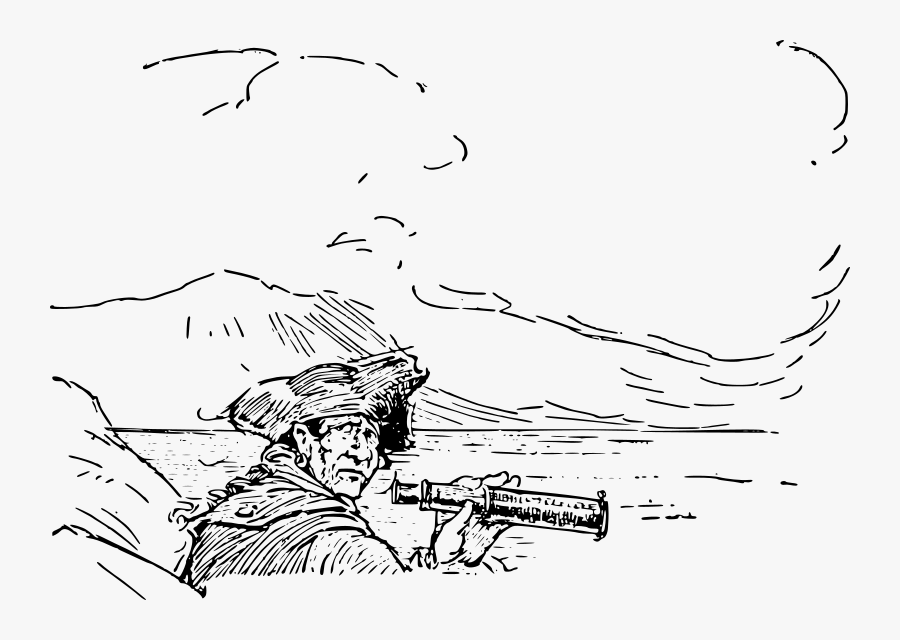 Transparent Telescope Clipart Black And White - Line Art, Transparent Clipart