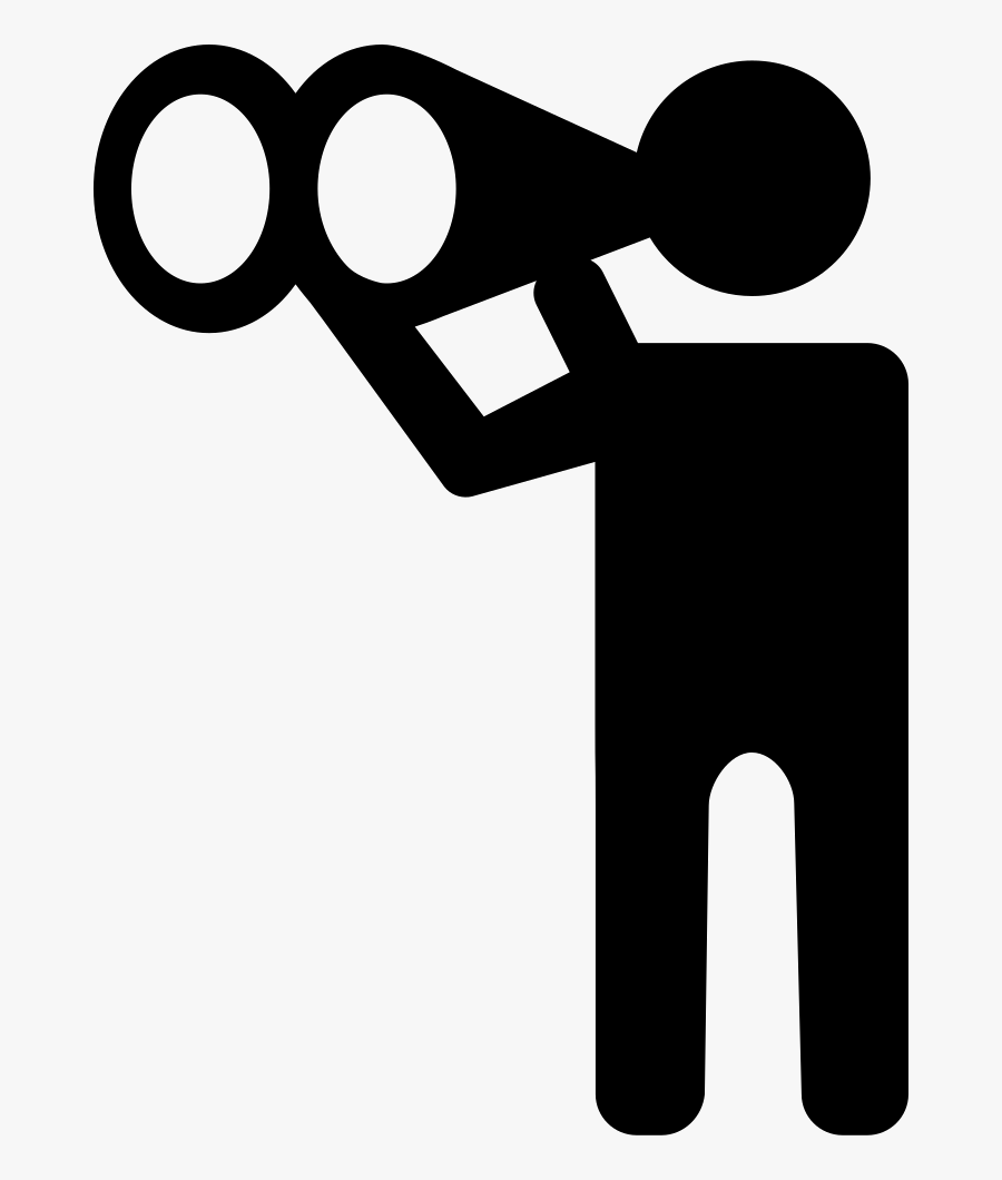 Transparent Telescope Icon Png - Person With Telescope Png, Transparent Clipart