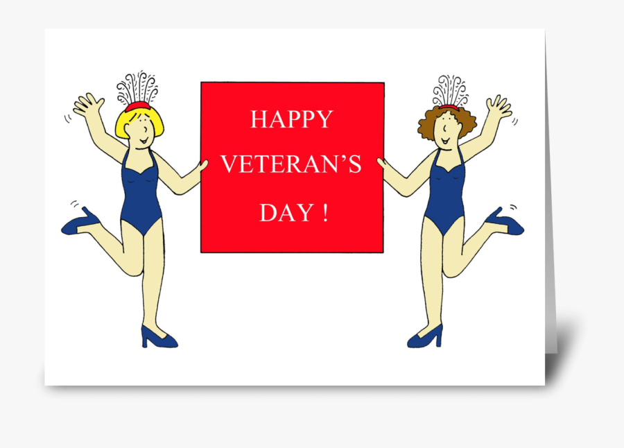 Burlesque Veteran"s Day Greeting Card - Cartoon, Transparent Clipart