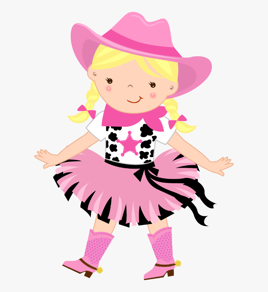Cowgirl Clipart Blonde Hair - Cavalo Fazendinha Rosa, Transparent Clipart