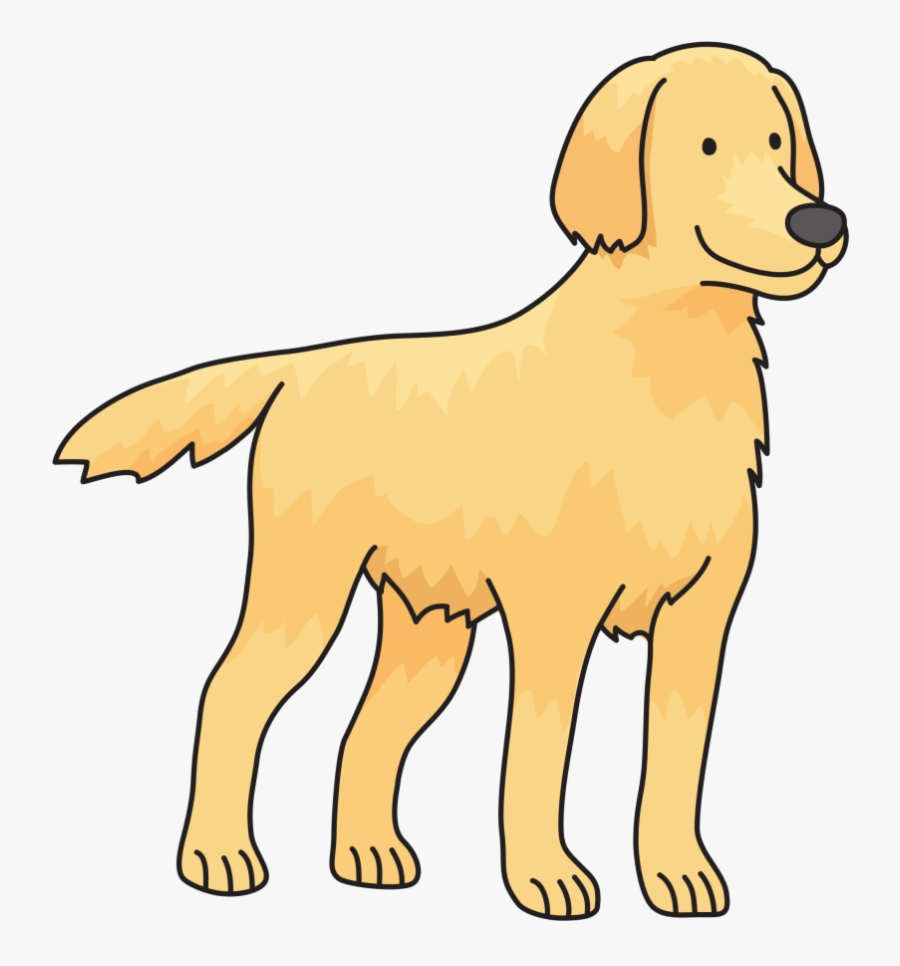 Easy Labels Clip Art Dog Details Golden Retriever Drawing - Easy Golden Retriever Drawing, Transparent Clipart