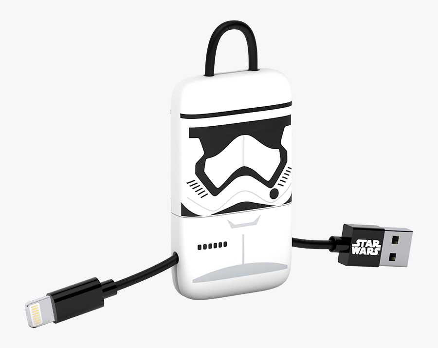 Star Wars Tlj Stormtrooper Keyline Lightning Cable - 8057733136454, Transparent Clipart