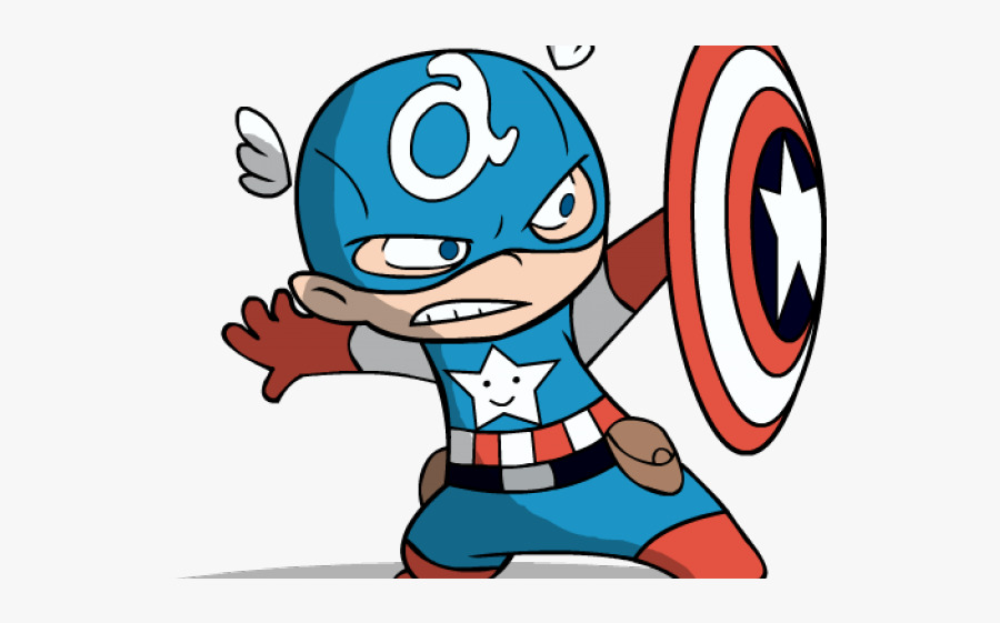 Captain America Clipart Transparent Background - Captain America Cartoon Png, Transparent Clipart