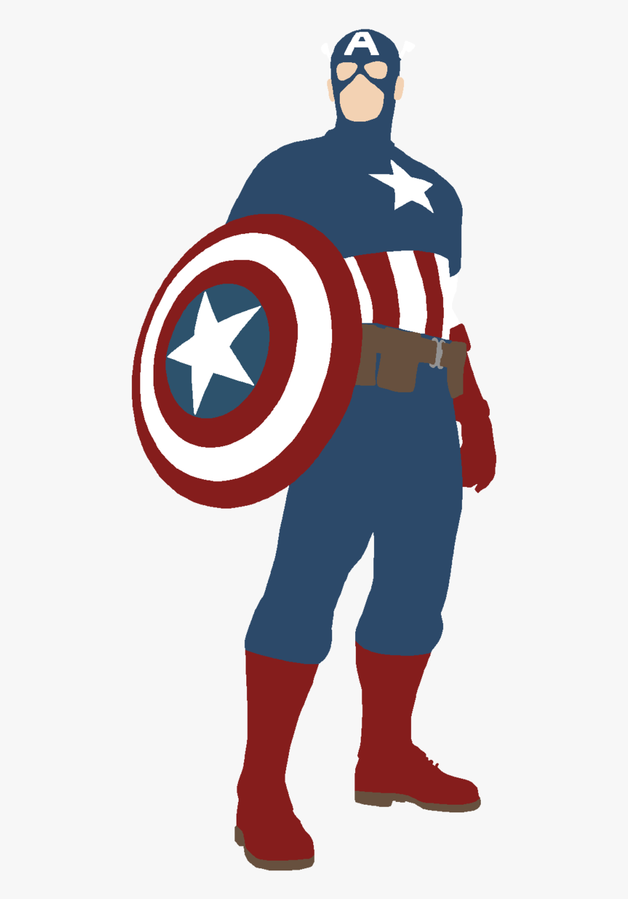 Captain America Iron Man Spider-man Superhero Silhouette - Capitan America Vector Png, Transparent Clipart