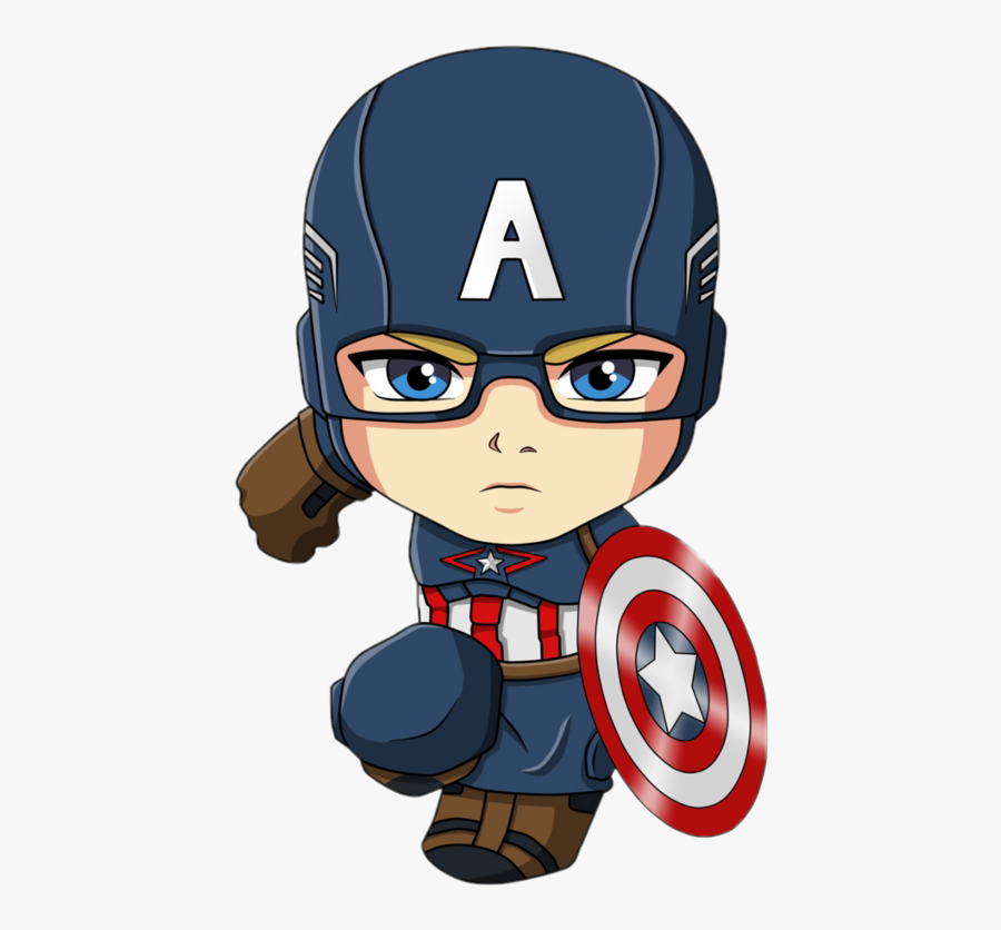 Capitan America Chibi Png Clipart , Png Download - Chibi Captain America Cartoon, Transparent Clipart