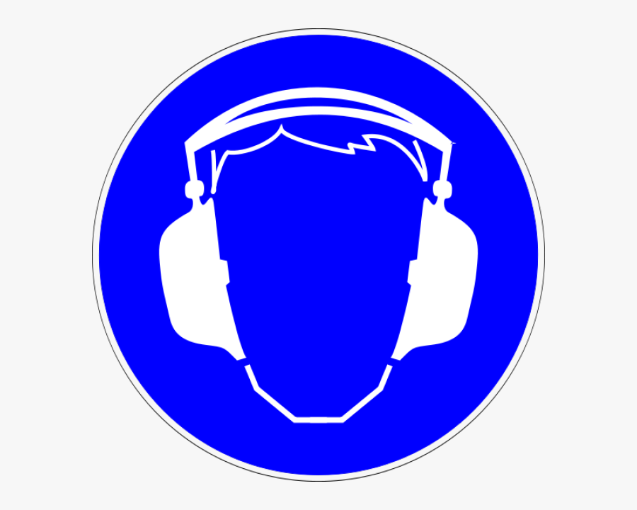 Mandatory Action Safety Signs - Ear Protection Safety Signage, Transparent Clipart