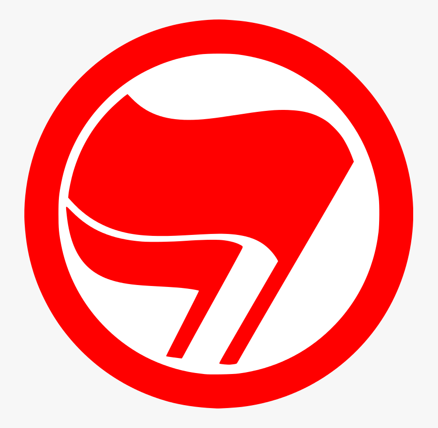 Free Antifascist Red Action - Red And Black Flag Antifa, Transparent Clipart
