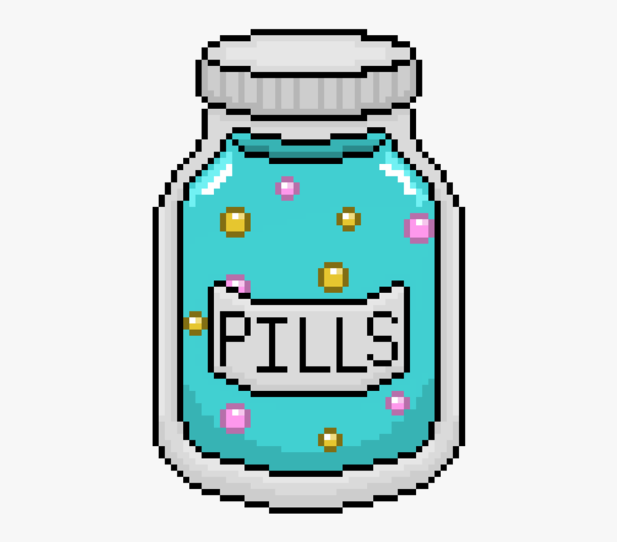 Pixel Bubble Pills By Nightbreeze - Pills Pixel Art Png, Transparent Clipart