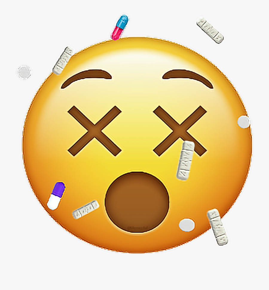 Emojisticker Xans Pills Supreme - Dead Emoji, Transparent Clipart