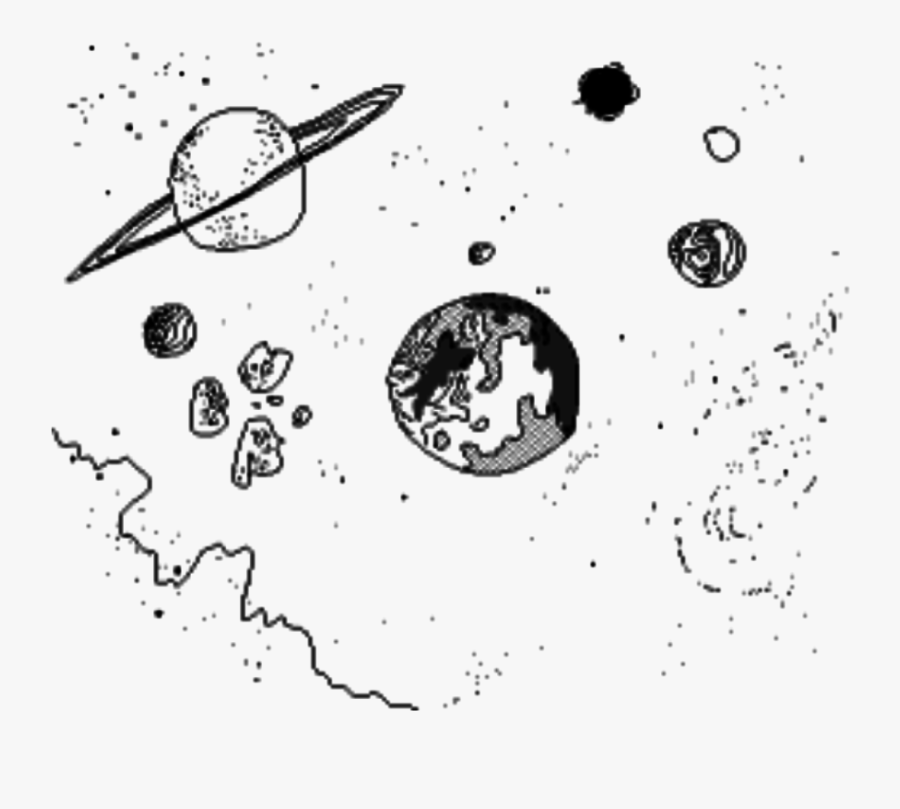 Tumblr Planets Galaxy Stars - Galaxy Drawing, Transparent Clipart