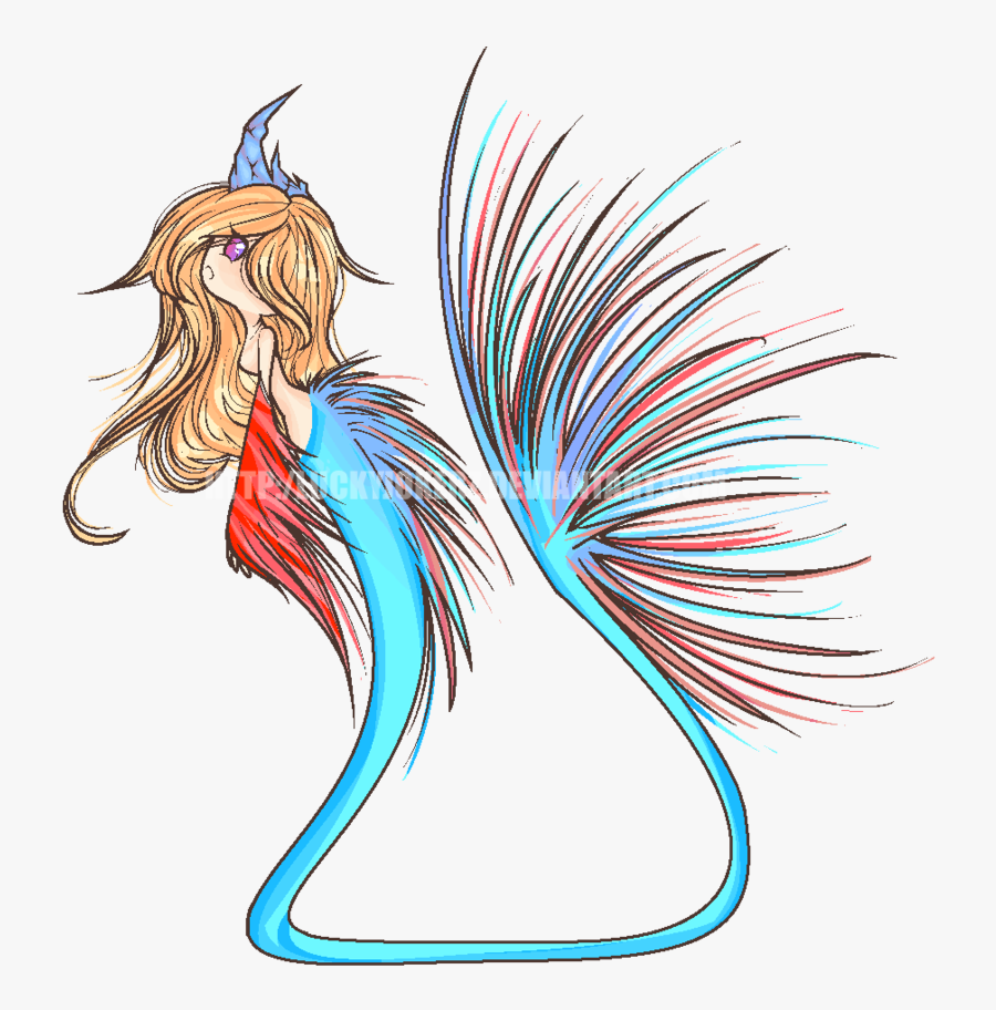 Betta Fish Mermaid Open Auction By Luckyjokerz - Mermaid Fish Wing, Transparent Clipart