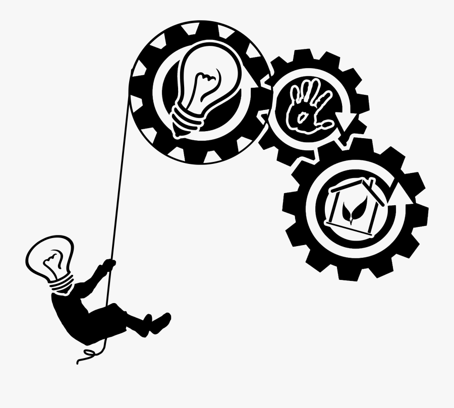 Idea, Action, A Better Home Clip Arts - Creativity Black And White, Transparent Clipart