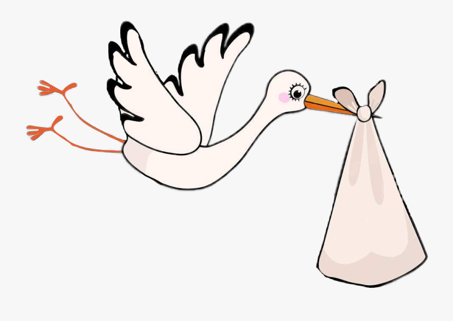 #freetoedit #sticker #stork #newborn #baby, Transparent Clipart