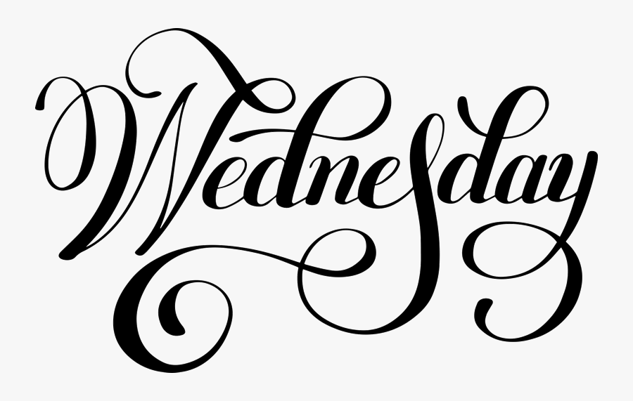 Wednesday Lettering, Transparent Clipart
