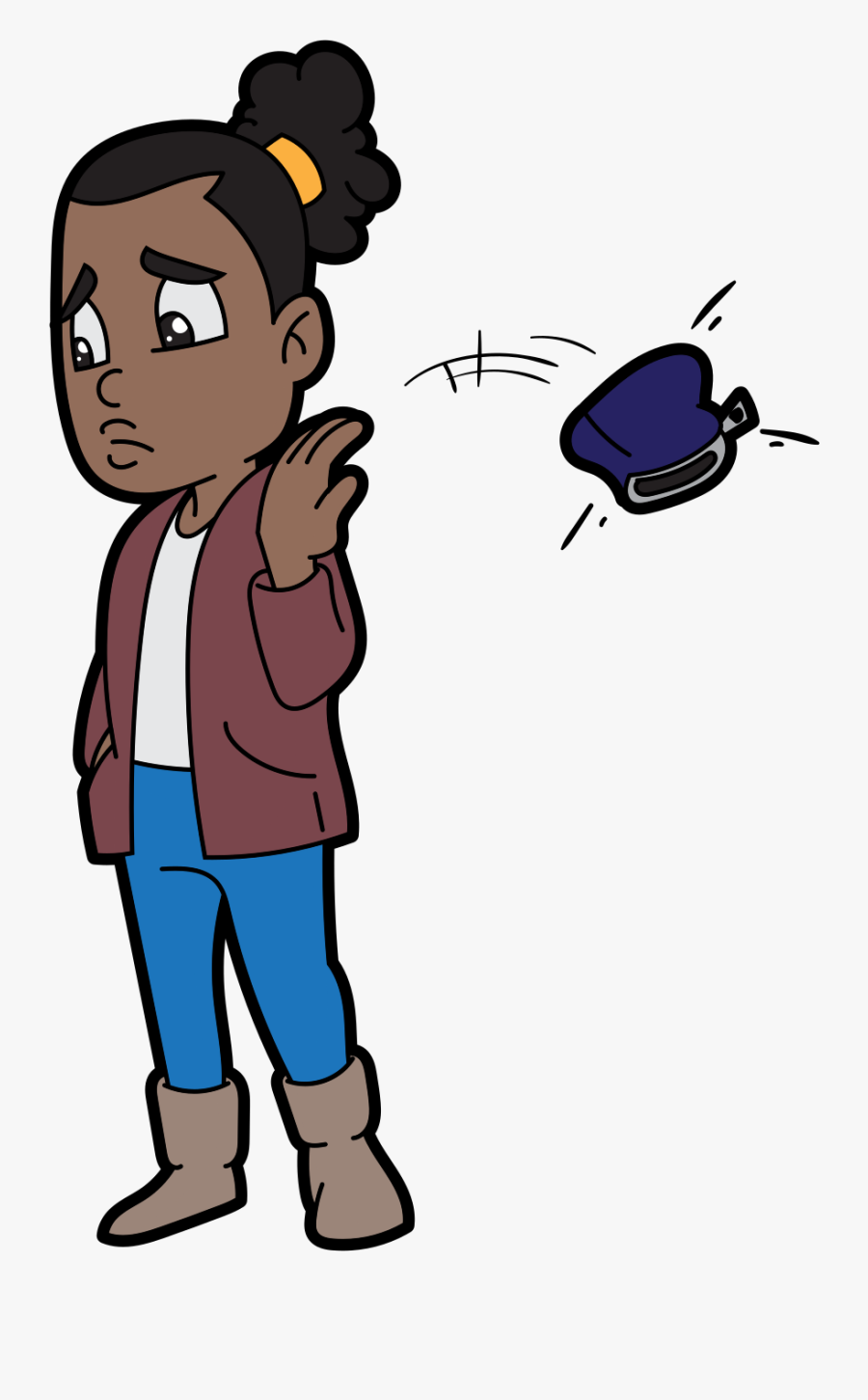 Empty Purse Black Png, Transparent Clipart